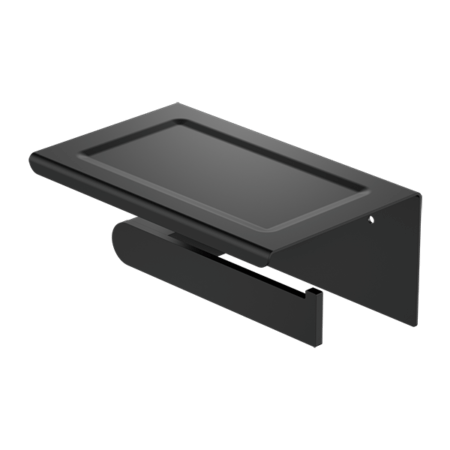 Accessories Nero Bianca Toilet Roll Holder With Phone Holder Colour: Matte Black Place & Palette