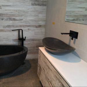 Basins Pietra Bianca Boat Basin Colour: Malibu Solid Place & Palette
