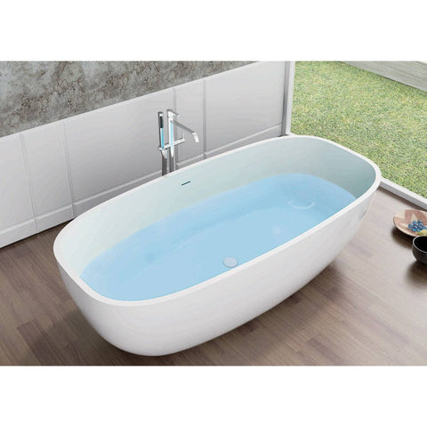 Baths Pietra Bianca Bora Bath Size: 1650x845x520 Colour: Malibu Solid Place & Palette