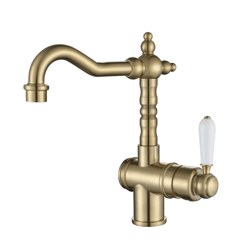 Tapware Modern National Bordeaux Basin Mixer Colour: Pvd Brushed Bronze Style: High-Rise Place & Palette