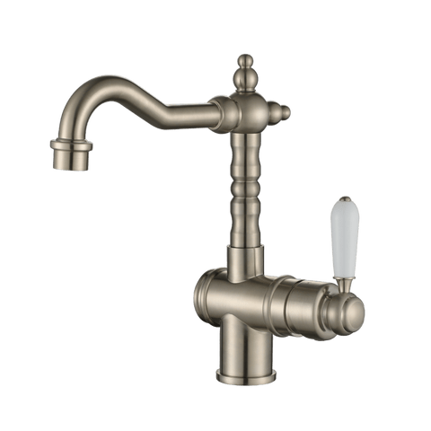 Tapware Modern National Bordeaux Basin Mixer Colour: Pvd Brushed Nickel Style: High-Rise Place & Palette