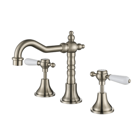 Tapware Modern National Bordeaux Basin Set Colour: Pvd Brushed Nickel Place & Palette