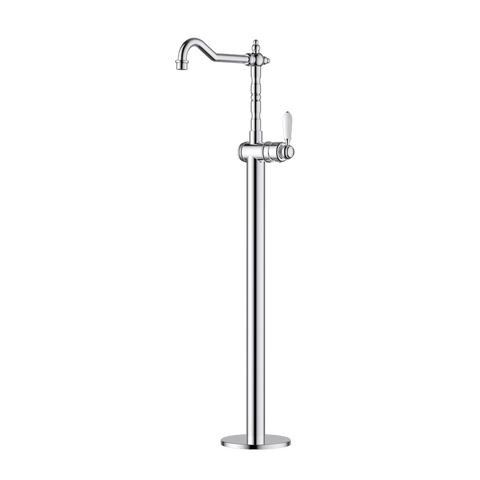 Tapware Modern National Bordeaux Freestanding Bath Mixer Colour: Electroplated Chrome Style: Standard Place & Palette