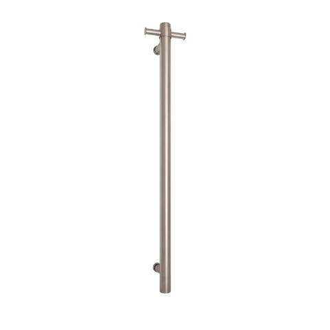 Accessories Thermogroup Round Polished Non-Heated Vertical Single Towel Rail Colour: Brushed Stainless Steel Place & Palette