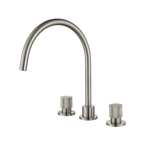 Tapware Modern National Cadence Kitchen Set Colour: Pvd Brushed Nickel Place & Palette