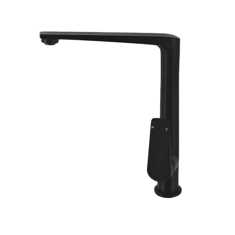 Tapware Modern National Cascade Kitchen Mixer Colour: Electroplated Matte Black Place & Palette
