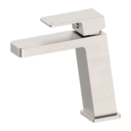 Tapware Nero Celia Basin Mixer Angle Spout Colour: Brushed Nickel Place & Palette