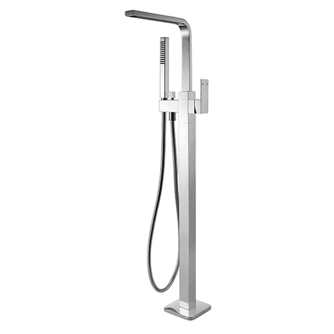 Tapware Modern National Chao Freestanding Bath Mixer with Handshower Colour: Electroplated Chrome Place & Palette