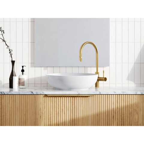 Basins Timberline Chase Ceramic Basin 400mm Color: White Gloss Place & Palette