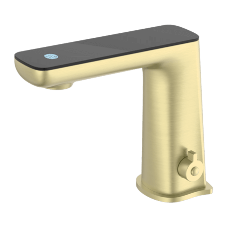 Tapware Nero Claudia Sensor Mixer With Black Top Display Colour: Brushed Gold Place & Palette