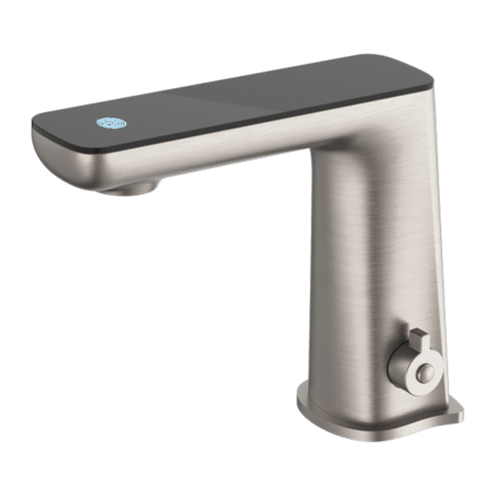 Tapware Nero Claudia Sensor Mixer With Black Top Display Colour: Brushed Nickel Place & Palette