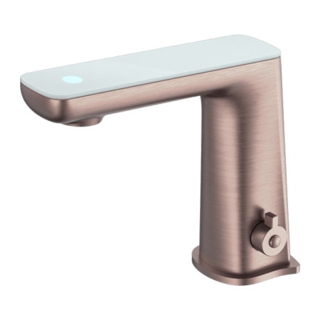 Tapware Nero Claudia Sensor Mixer With White Top Display Colour: Brushed Bronze Place & Palette