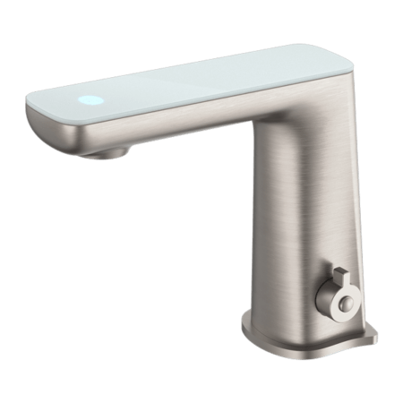 Tapware Nero Claudia Sensor Mixer With White Top Display Colour: Brushed Nickel Place & Palette