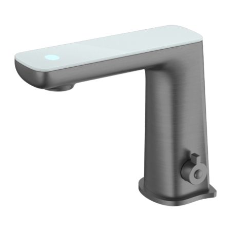 Tapware Nero Claudia Sensor Mixer With White Top Display Colour: Gun Metal Place & Palette