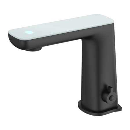 Tapware Nero Claudia Sensor Mixer With White Top Display Colour: Matte Black Place & Palette