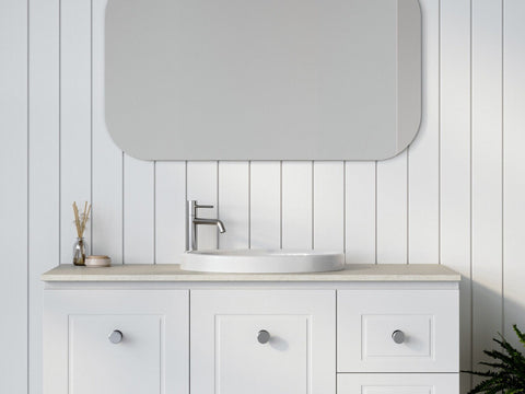 Basins Timberline Coast Inset Mineral Composite Basin 495mm Color: White Gloss Place & Palette