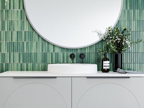 Basins Timberline Corrida Inset Mineral Composite Basin 430mm Color: White Gloss Place & Palette