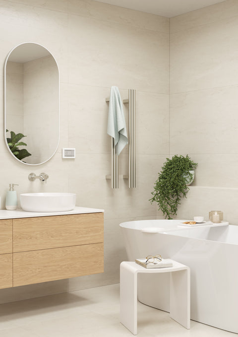 Round/Triple Tube Vertical Single Heated Towel Rail