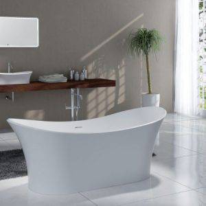 Baths Pietra Bianca Crown Bath Colour: Malibu Solid Place & Palette