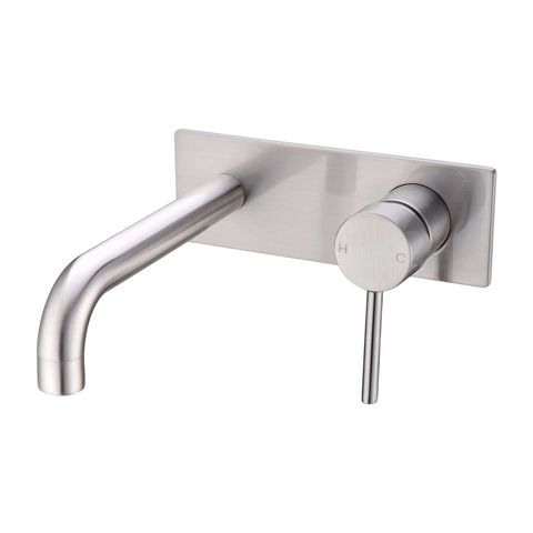 Tapware Nero Dolce Wall Basin/Bath Mixer Colour: Brushed Nickel Place & Palette