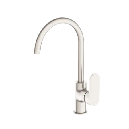 Tapware Nero Ecco Kitchen Mixer Colour: Brushed Nickel Place & Palette