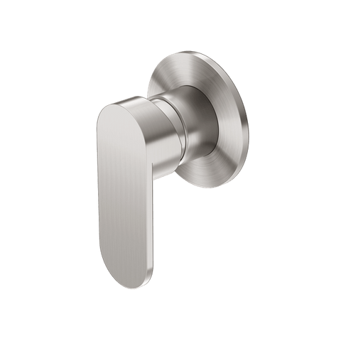 Showers Nero Ecco Shower Mixer 80mm Round Plate Colour: Brushed Nickel Place & Palette
