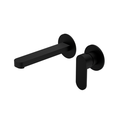 Tapware Nero Ecco Wall Basin/Bath Mixer Separate Back Plate Colour: Matte Black Place & Palette