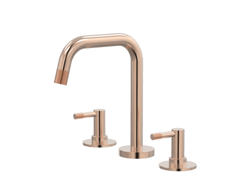 Tapware ParTaps Elm Basin Set Swivel Colour: Brushed Rose Gold Place & Palette
