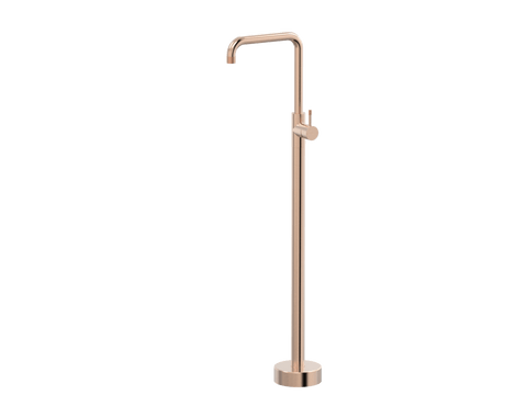 Tapware ParTaps Elm Floor Bath Filler Mixer - 90 Degree Colour: Brushed Rose Gold Place & Palette