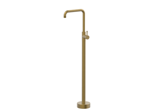 Tapware ParTaps Elm Floor Bath Filler Mixer - 90 Degree Colour: Rumbled Brass Place & Palette