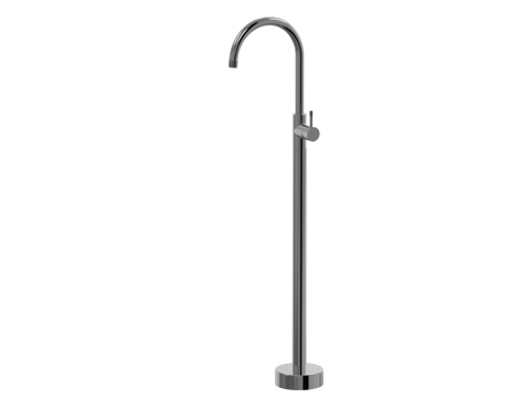 Tapware ParTaps Elm Floor Bath Filler Mixer - Gooseneck Colour: Black Sapphire Place & Palette