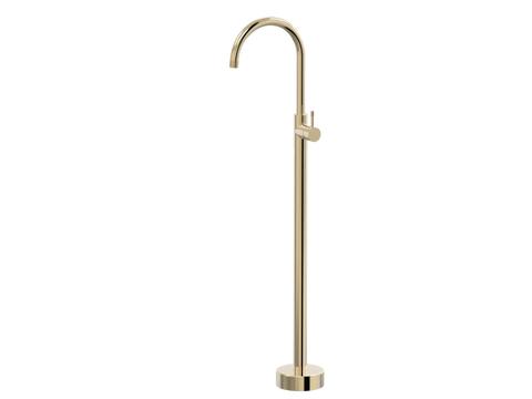 Tapware ParTaps Elm Floor Bath Filler Mixer - Gooseneck Colour: Brass Gold Place & Palette