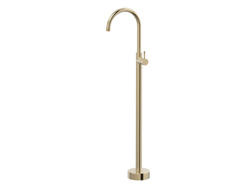 Tapware ParTaps Elm Floor Bath Filler Mixer - Gooseneck Colour: Brushed Brass Gold Place & Palette