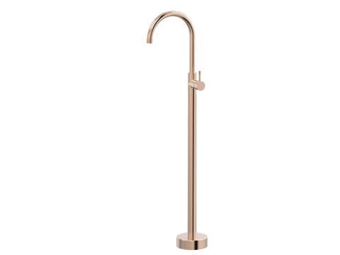 Tapware ParTaps Elm Floor Bath Filler Mixer - Gooseneck Colour: Brushed Rose Gold Place & Palette