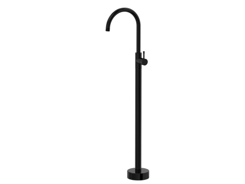 Tapware ParTaps Elm Floor Bath Filler Mixer - Gooseneck Colour: Midnight Black Place & Palette