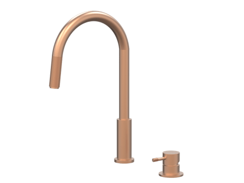 Tapware ParTaps Elm Hob Mixer Pullout Set - Gooseneck Colour: Brushed Copper Place & Palette