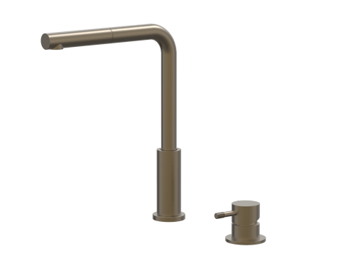 Tapware ParTaps Elm Hob Mixer Pullout Set - Straight Colour: Antique Bronze Place & Palette