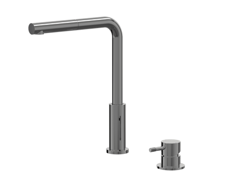 Tapware ParTaps Elm Hob Mixer Pullout Set - Straight Colour: Black Sapphire Place & Palette