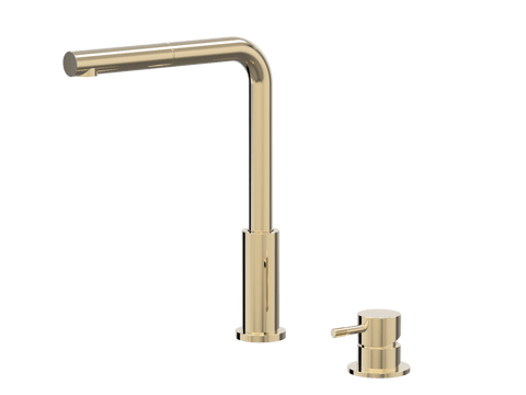 Tapware ParTaps Elm Hob Mixer Pullout Set - Straight Colour: Brass Gold Place & Palette
