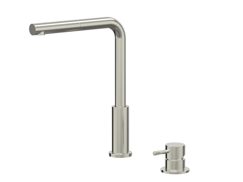 Tapware ParTaps Elm Hob Mixer Pullout Set - Straight Colour: Brushed Nickel Place & Palette