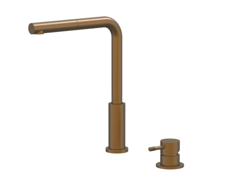 Tapware ParTaps Elm Hob Mixer Pullout Set - Straight Colour: Burnished Place & Palette