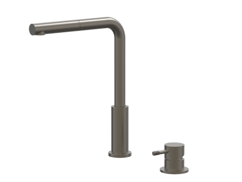 Tapware ParTaps Elm Hob Mixer Pullout Set - Straight Colour: Gunmetal Place & Palette