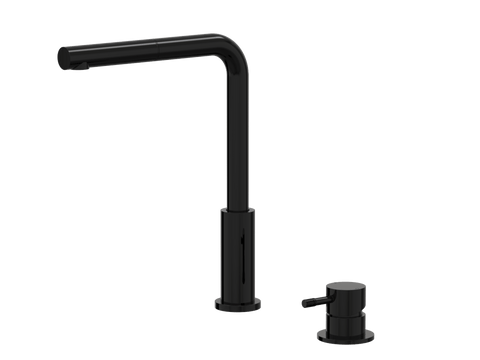 Tapware ParTaps Elm Hob Mixer Pullout Set - Straight Colour: Midnight Black Place & Palette