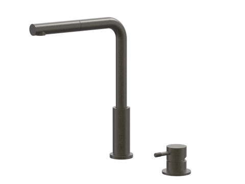 Tapware ParTaps Elm Hob Mixer Pullout Set - Straight Colour: Volcanic Grey Place & Palette