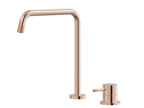 Tapware ParTaps Elm Hob Mixer Set Colour: Brushed Rose Gold Place & Palette