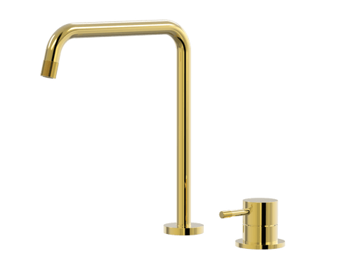 Tapware ParTaps Elm Hob Mixer Set Colour: Gold Place & Palette