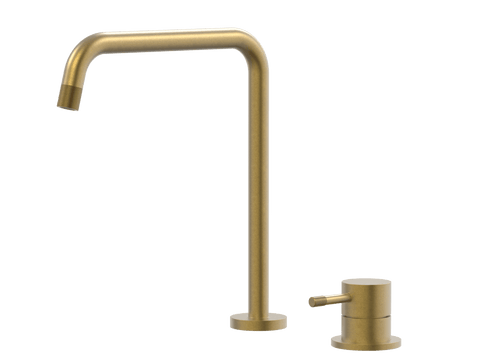 Tapware ParTaps Elm Hob Mixer Set Colour: Rumbled Brass Place & Palette