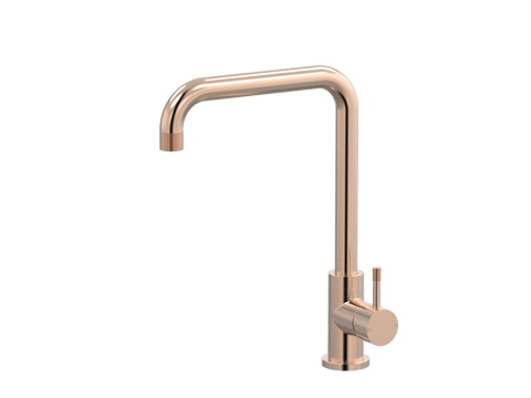 Tapware ParTaps Elm Sink 90 Degree Mixer Colour: Brushed Rose Gold Place & Palette