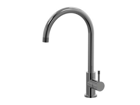 Tapware ParTaps Elm Sink Gooseneck Mixer Colour: Black Sapphire Place & Palette