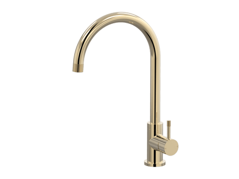Tapware ParTaps Elm Sink Gooseneck Mixer Colour: Brass Gold Place & Palette